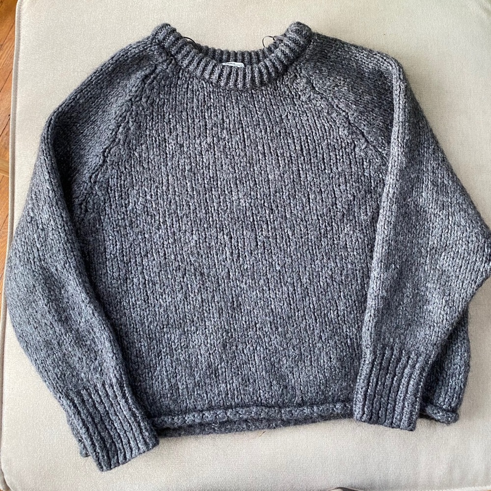 ❄️☃️ ZARA Chunky Knit Mohair Wool Blend Sweater